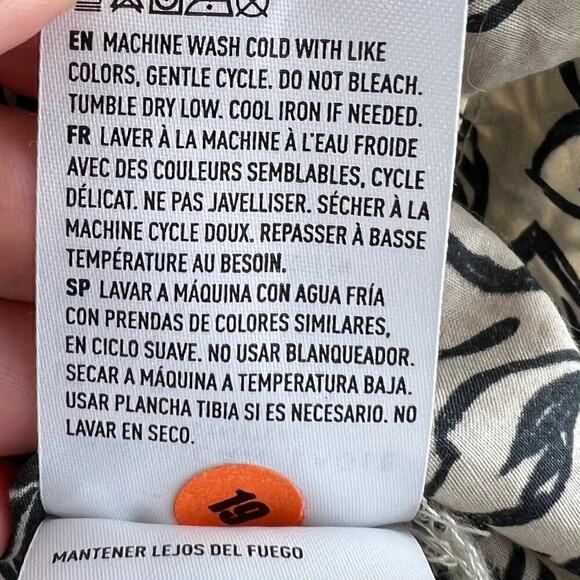 NWT American Eagle Cotton Poplin Tropical Printed Button Down Casual Shirt Small - Picture 7 of 8